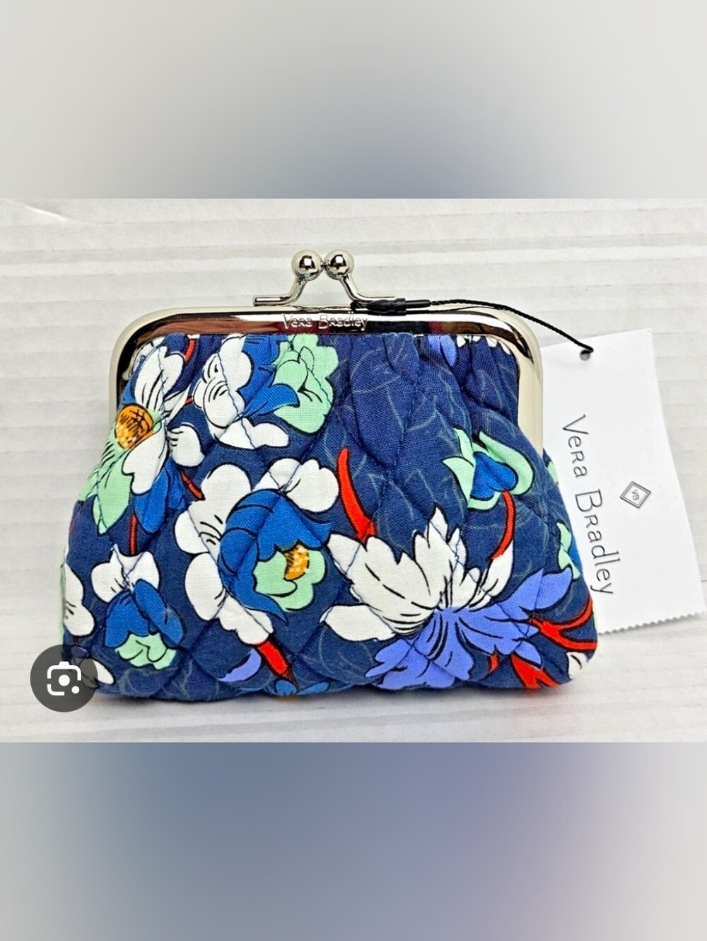 Vera Bradley Floral Bursts Kiss-Lock Coin Purse
